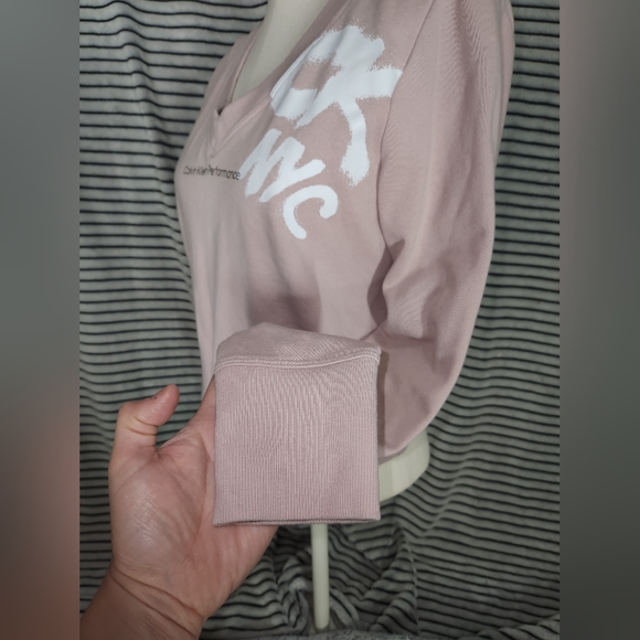 Calvin Klein Performance Womens Cinched Cropped Sweatshirt - Picture 6 of 11